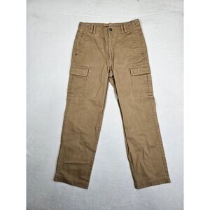 Vintage Brooks Brothers Tan Mens 33x30 Straight Leg Utility‎ Pockets Cargo Pants